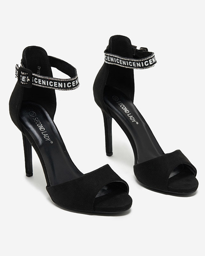 Damensandale mit hohem Absatz in Schwarz Opassa - Footwear