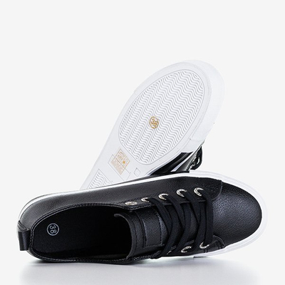 Zuta schwarze Damen-Sneakers - Schuhe