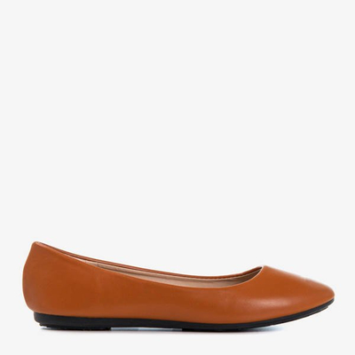 Braune Ballerina aus Öko-Leder Falo - Footwear 1