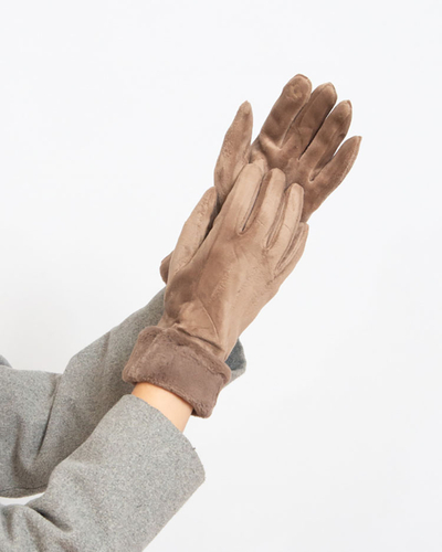 Жіночі рукавички Royalfashion Коричневі