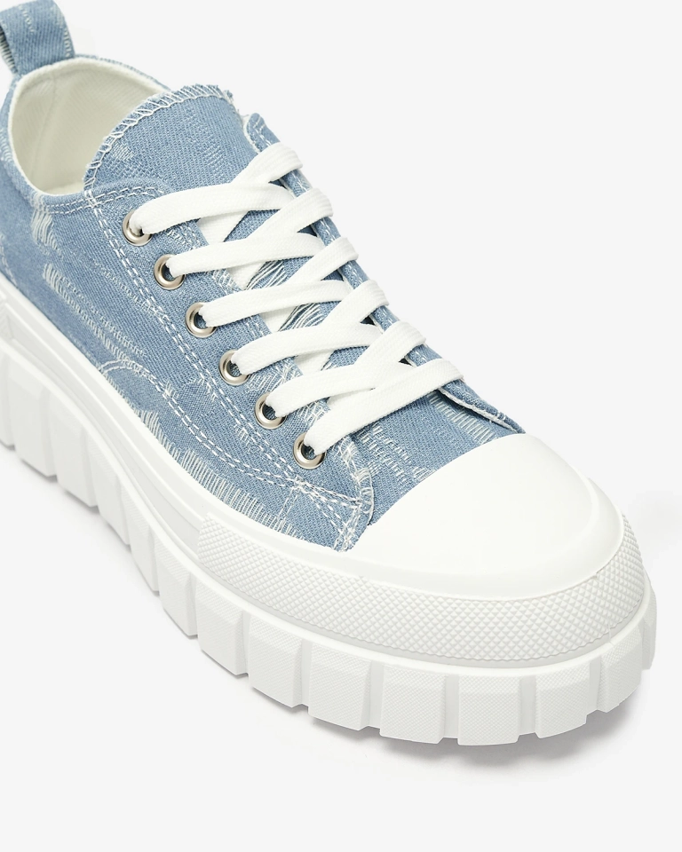 OUTLET Blaue Damen Plateau-Sneakers dexif - Schuhe