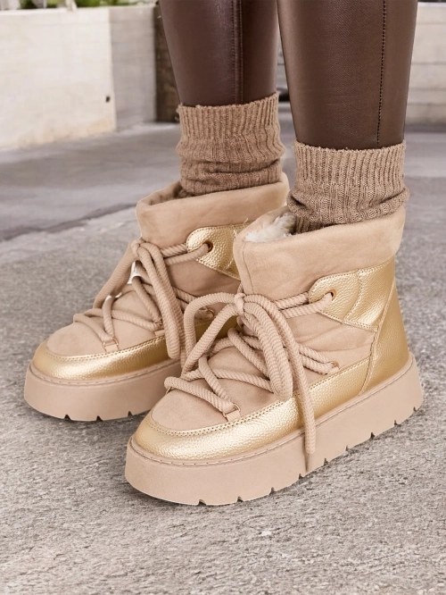 Жіночі зимові чоботи на шнурках Royalfashion Iniuc