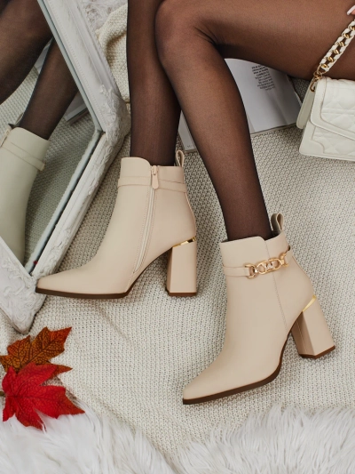 Damen Stiefeletten Öko-Wildleder mit Blockabsatz Ostirena