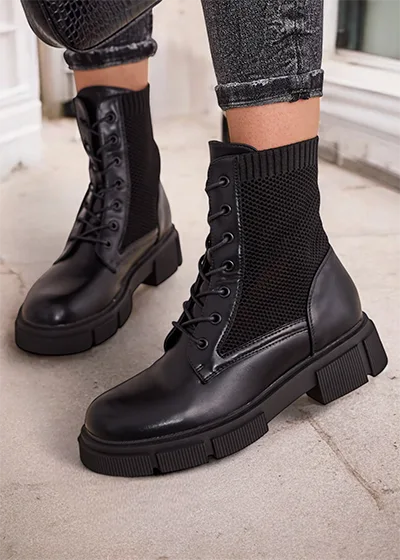 Відкриті жіночі плоскі чоботи до щиколотки Rowic