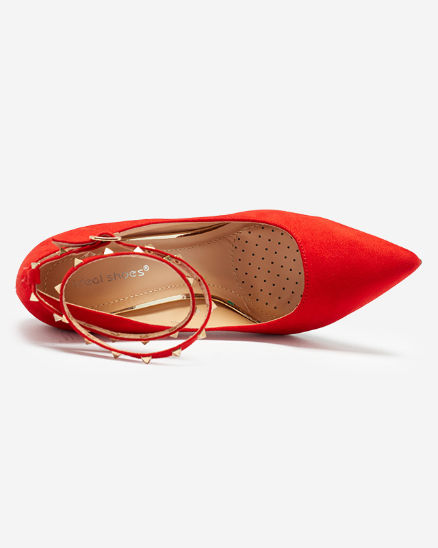 Rote Damen-High-Heels mit Knöchelriemchen Altans - Schuhe