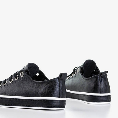 Zuta schwarze Damen-Sneakers - Schuhe