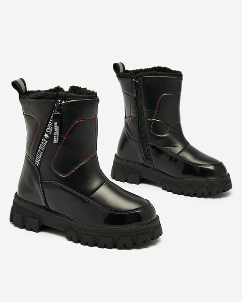 Royalfashion Schwarze isolierte Kinderstiefel Terixis