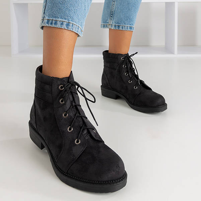 Schwarze Frauentaschen mit dekorativem Abrieb Tusyon - Schuhe