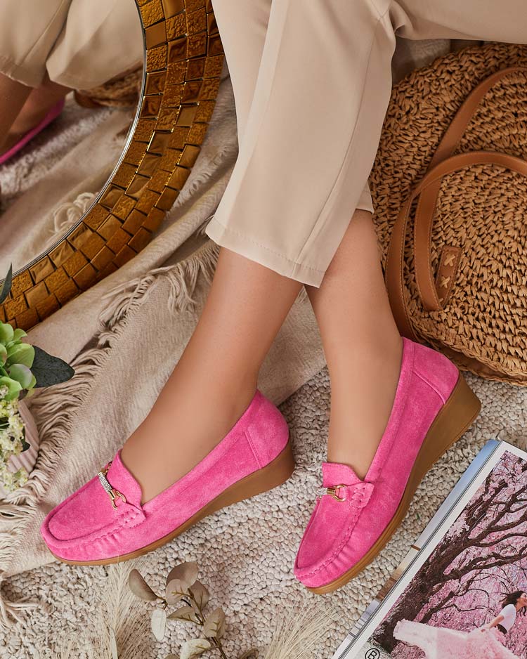 Royalfashion Damen eko Wildleder Mokassins Ewo