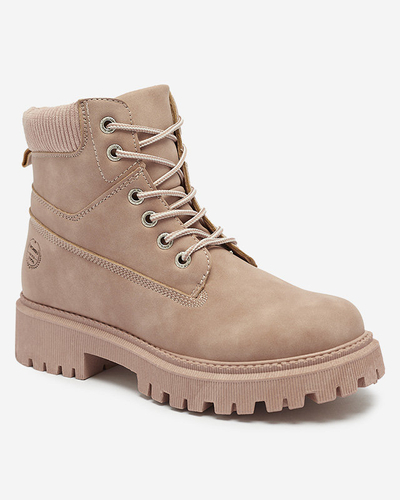 Dunkelrosa isolierte Damen-Trapper-Stiefel Teruna - Footwear