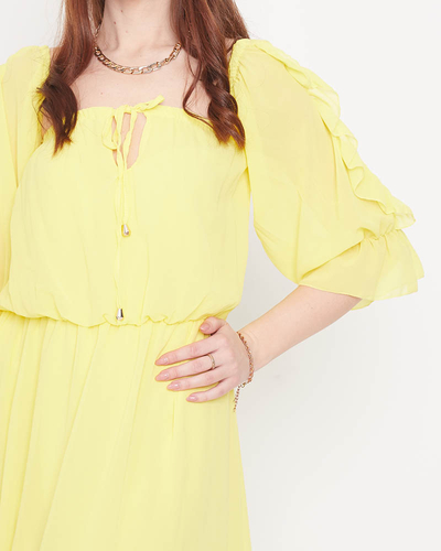 Gelbes spanisches Maxikleid für Damen - Kleidung