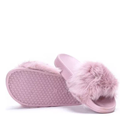 OUTLET Lila Hausschuhe mit Fell Millie- Footwear
