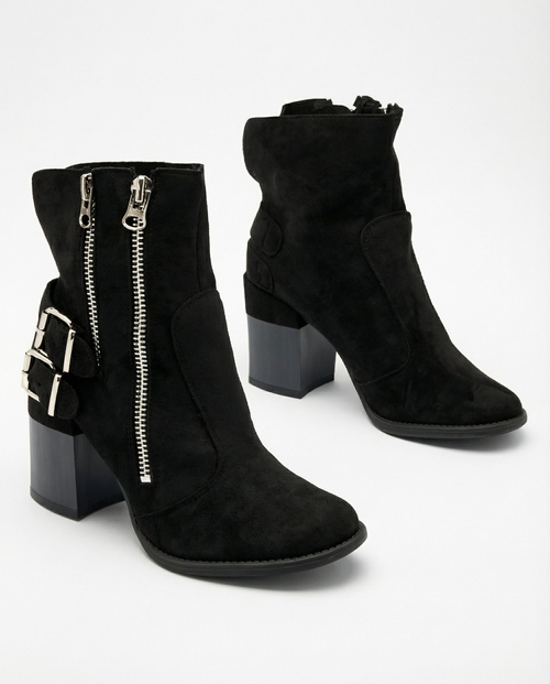 Чоботи Royalfashion жіночі чорні з декором Feirrgo