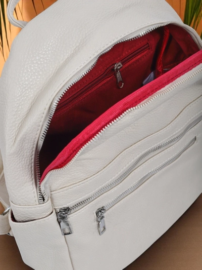 Aurelia Eleganza Damenrucksack Królewska Moda beige A4 Öko-Leder