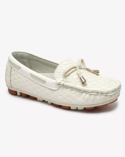 Weiße Mokassins für Kinder Dannad- Footwear