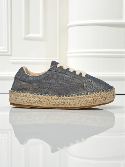 Aurelia Denim Espadrillos – Damen-Sneakers mit flachem Absatz und Stoff