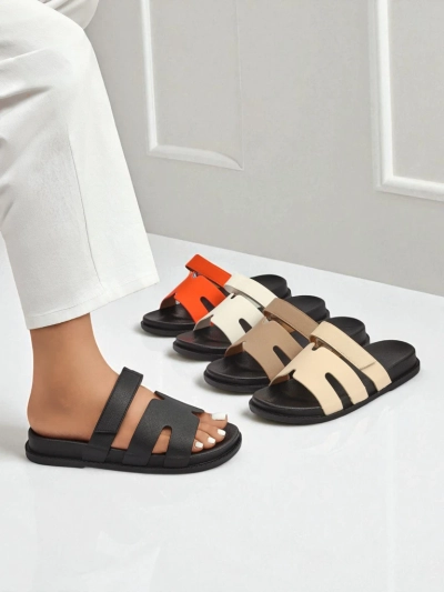 Royalfashion Damen-Pantoletten aus Ökoleder ReppiFlex