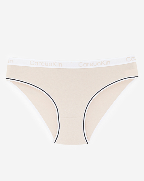 Damen-Slip aus beigefarbener Baumwolle - Unterwäsche
