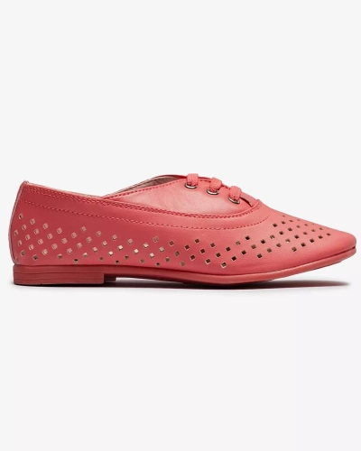 Rosa durchbrochene Mokassins für Kinder Janno- Footwear