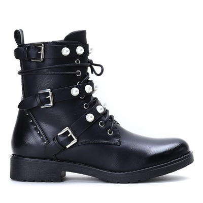 Schwarze Bagger mit Perlen This Is Queen- Footwear