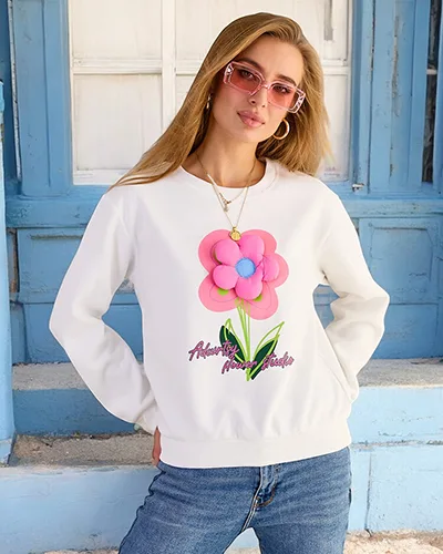 Royalfashion Dünnes Print-Sweatshirt für Damen