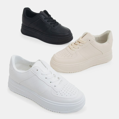 Бежеві жіночі кросівки на платформі Silvina