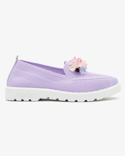 Royalfashion Lila Damen verzierte Halbschuhe Enweta