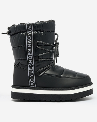Royalfashion Schwarz Damen Schneestiefel Gepanden