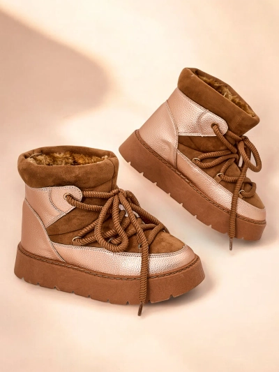 Royalfashion Damen Schnürschneestiefel Iniuc