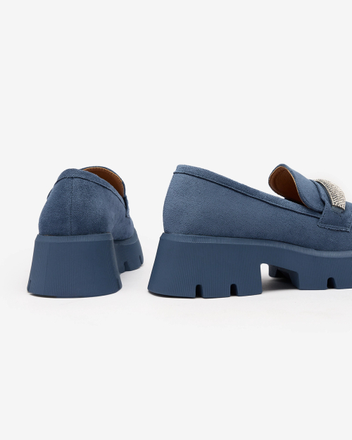 Жіночі мокасини з екозамші Royalfashion синього кольору Qometa