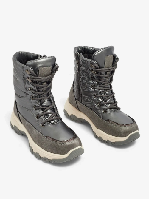 Жіночі Ботильйони Aurora Срібні Екологічні Casual на Зиму