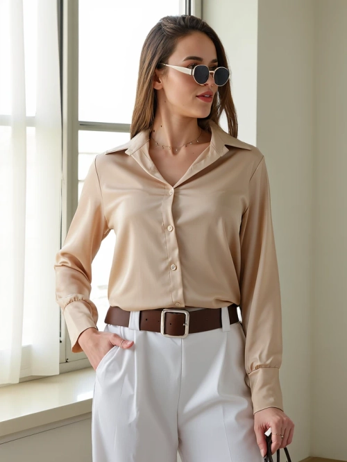 Royalfashion Жіноча сорочка сатинового типу