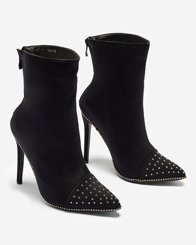 Schwarze, mit Strasssteinen verzierte Stöckelschuhe Scirrle- Footwear