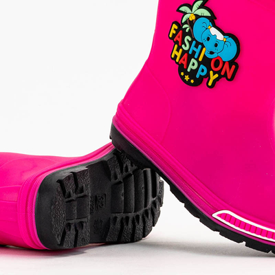 Ukali Fuchsia Regenstiefel für Kinder - Schuhe