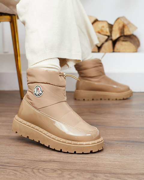 Royalfashion Жіночі черевики-сліпони для снігу коричневого кольору Ireda