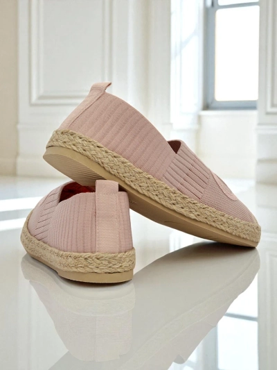Damen Theodora Espadrilles rosa aus ökologischem Wildleder, flach
