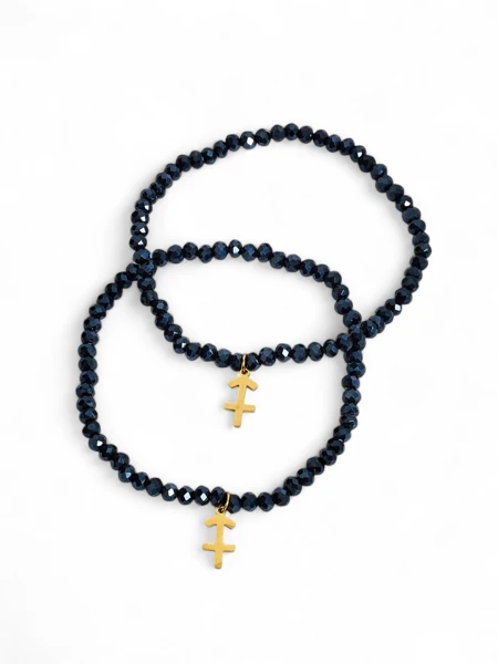 Royalfashion Zwei Damenarmbänder mit Ankeranhänger