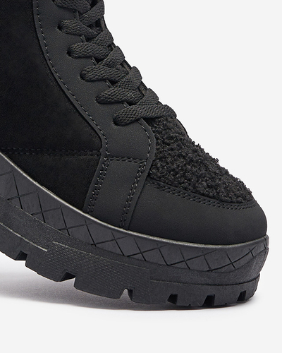 Isolierte Damen-Trapper-Stiefel in Schwarz Wosser- Footwear