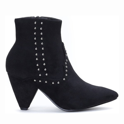 Schwarze Stiefel mit dreieckigem Absatz Lorelei - Footwear