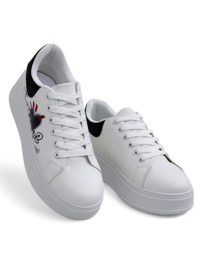 Royalfashion Damen Plattform Sportsneaker mit Alcape-Druck