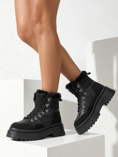 Royalfashion Damen Schnürstiefel Qiroz