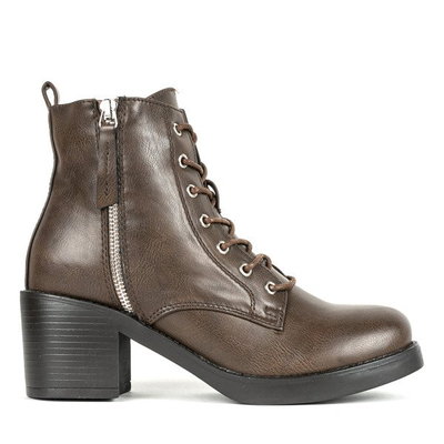 Braune Stiefeletten an einem höheren Pfosten Fanilla - Footwear