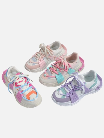 Royalfashion Damen Sport Sneakers mit Gummieinsätzen Bubble