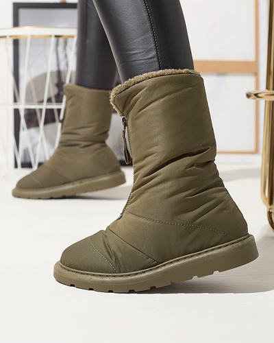 Dunkelgrüne Damenstiefel a'la Schneestiefel Tirigga- Footwear