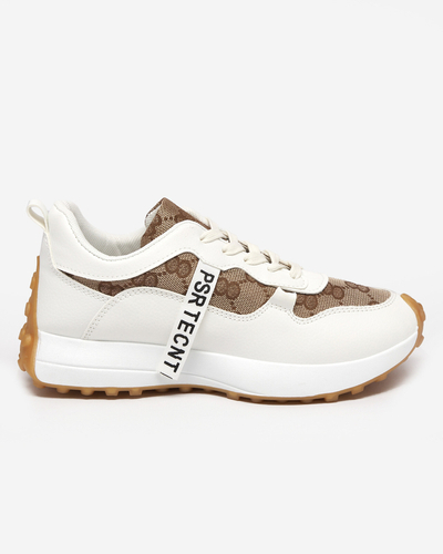 Weißer Damen-Sportschuh mit modischem Tentis-Muster - Footwear