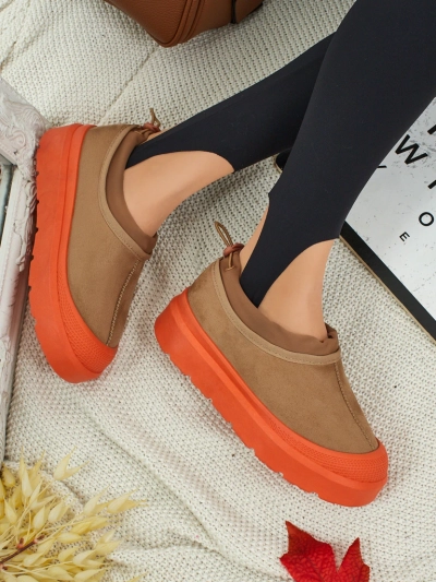 Damen Sneakers Flora Camel Wildleder Bequem für den Alltag