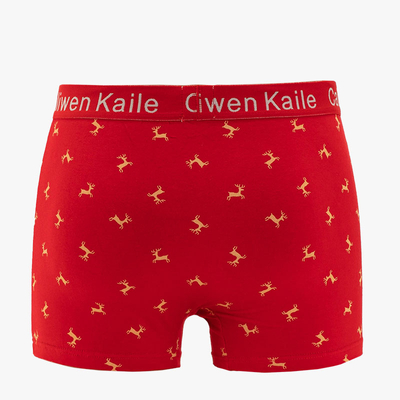 Rote Weihnachts-Boxershorts für Herren - Unterwäsche