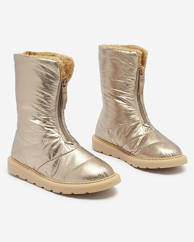 Rosa-goldene Damenschuhe a'la Schneestiefel Tirigga- Footwear