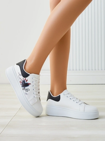 Royalfashion Damen Plattform Sportsneaker mit Alcape-Druck