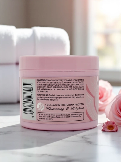 Крем для обличчя та шиї з ефектом освітлення та зволоження Light Pink
